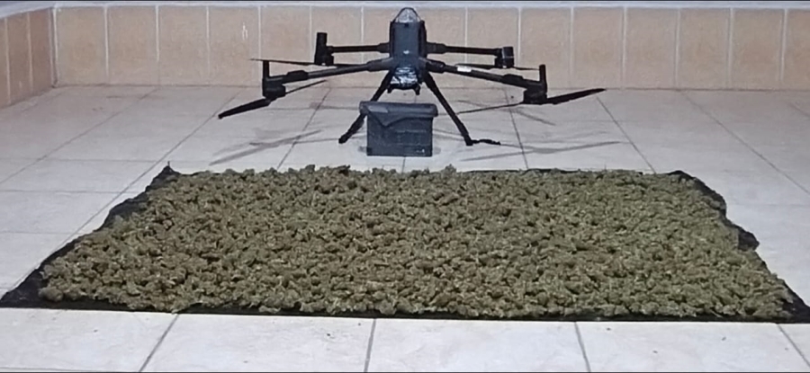احباط محاولة تهريب مواد مخدرة بواسطة طائرة مسيّرة