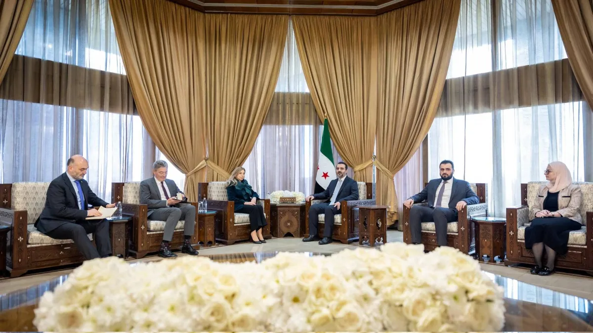 الشيباني يبحث رفع التمثيل الدبلوماسي للاتحاد الاوروبي في دمشق