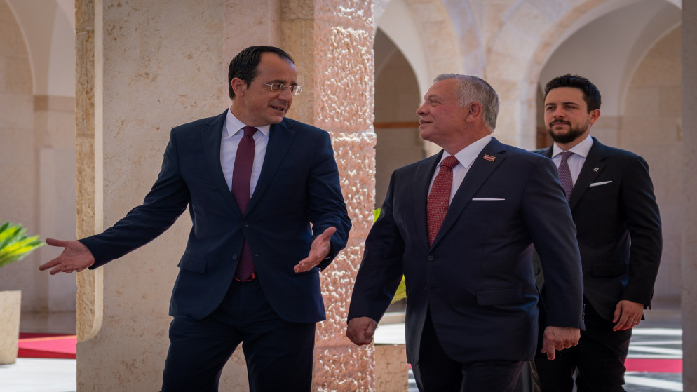 الملك عبدﷲ الثاني يبحث مع الرئيس القبرصي مستجدات المنطقة