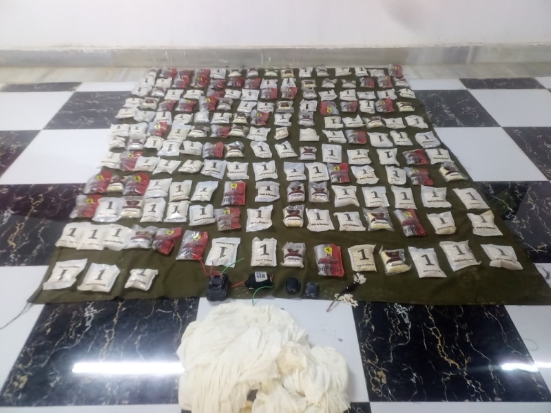  احباط محاولتي تهريب مخدرات كميات بواسطة بالونات