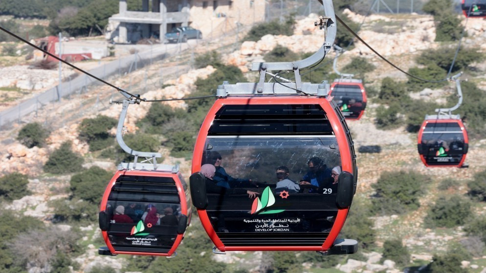 تلفريك عجلون يستقبل 5728 زائرا اقبال استثنائي