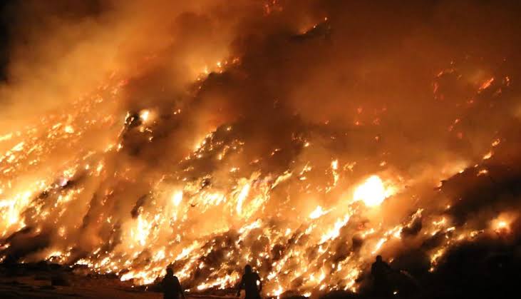 الامن العام : نتعامل مع حريق بمكب نفايات الظليل