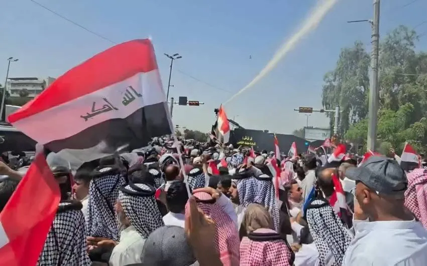 مظاهرات الفلاحين في بغداد للمطالبة بمستحقات الحنطة المتأخرة