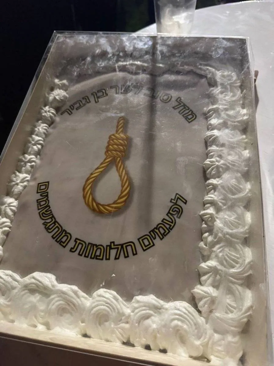 بن غفير وكعكة المشنقة يثيران جدلا احتفالات الليكود تتجاهل قصف الشمال
