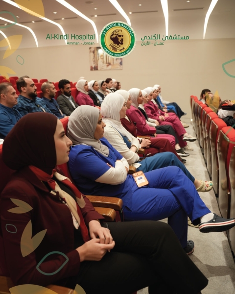 محاضرة وتجربة اخلاء وهمي في مستشفى الكندي 