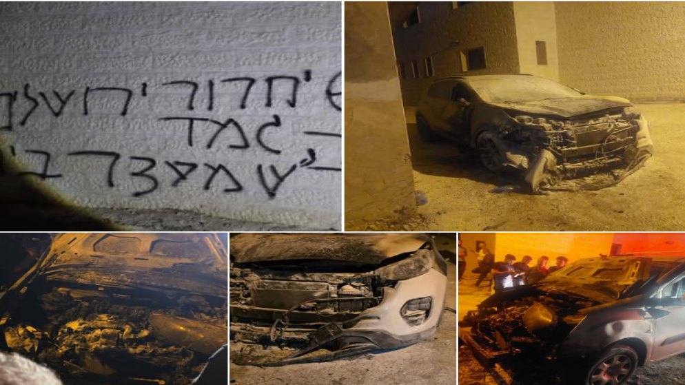مستوطنون يحرقون مسجدا ومركبتين في رام الله