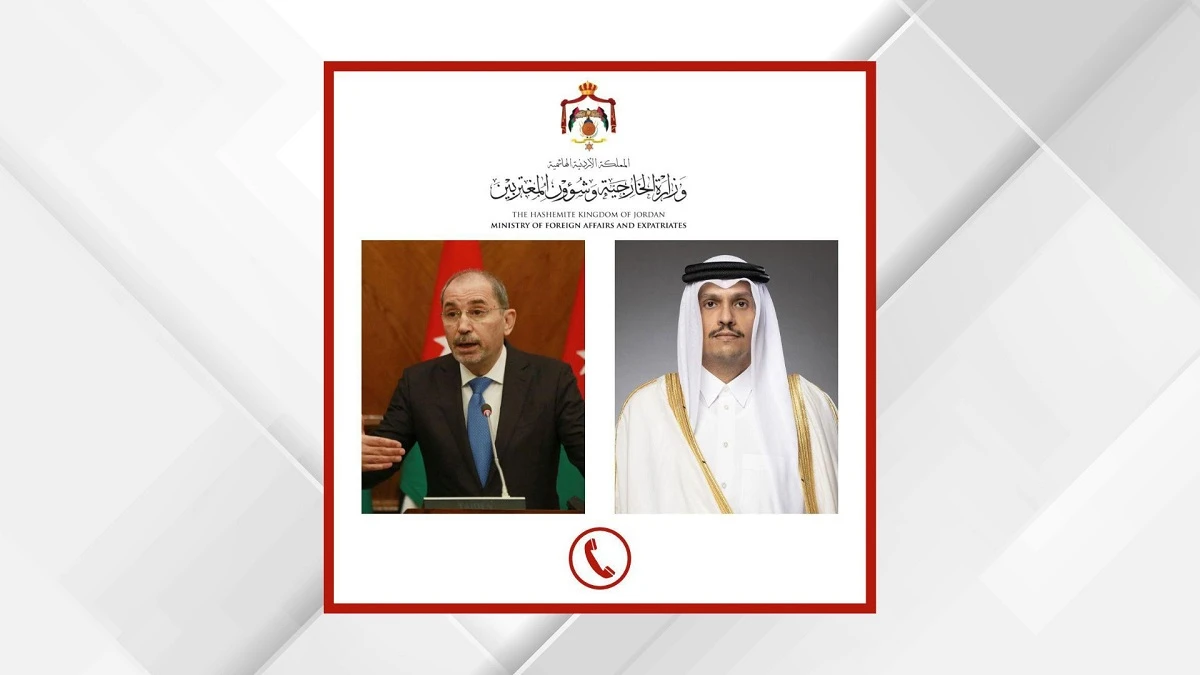 وزير الخارجية يبحث العلاقات الثنائية والاوضاع الاقليمية مع نظيره القطري