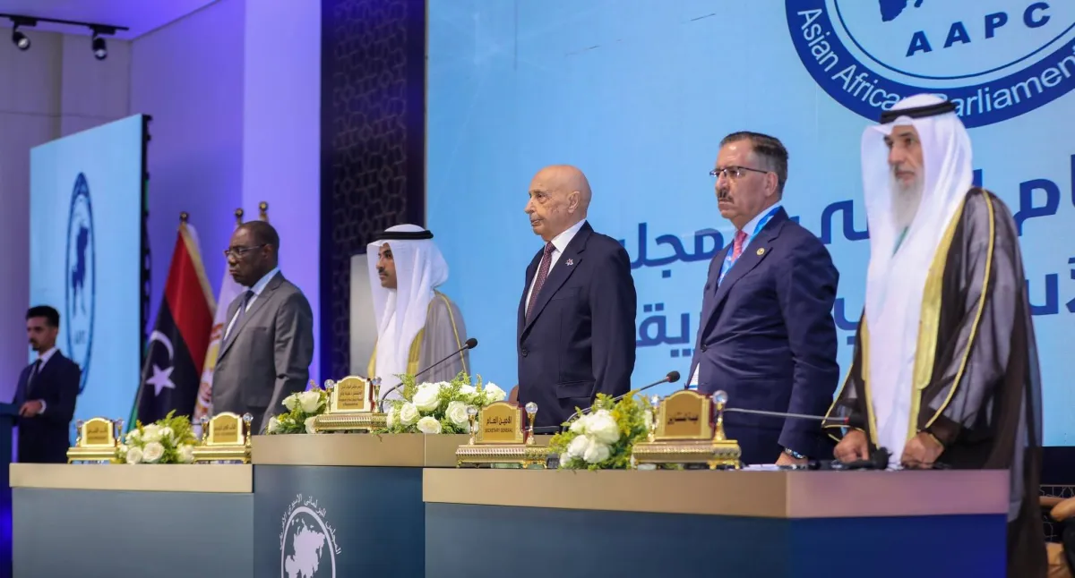 عقيلة صالح يدعو البرلمانات الاسيوية والافريقية لمواجهة التحديات العالمية من بنغازي