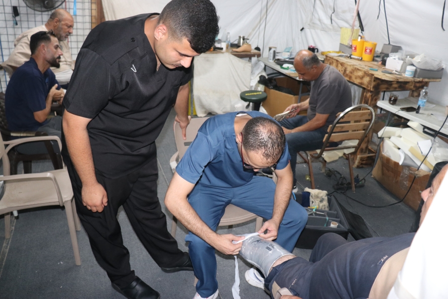عيادة الأطراف الصناعية في المستشفى الميداني الأردني جنوب غزة/10 تواصل أعمالها