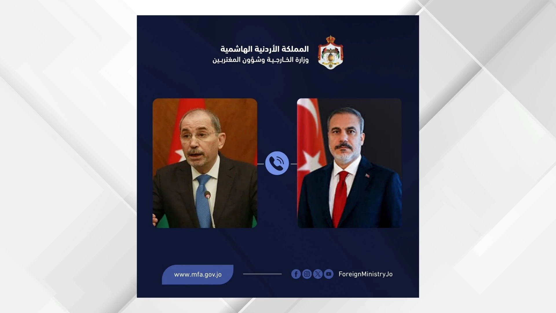 الصفدي وفيدان يبحثان خفض التصعيد في المنطقة وتعزيز العلاقات الثنائية