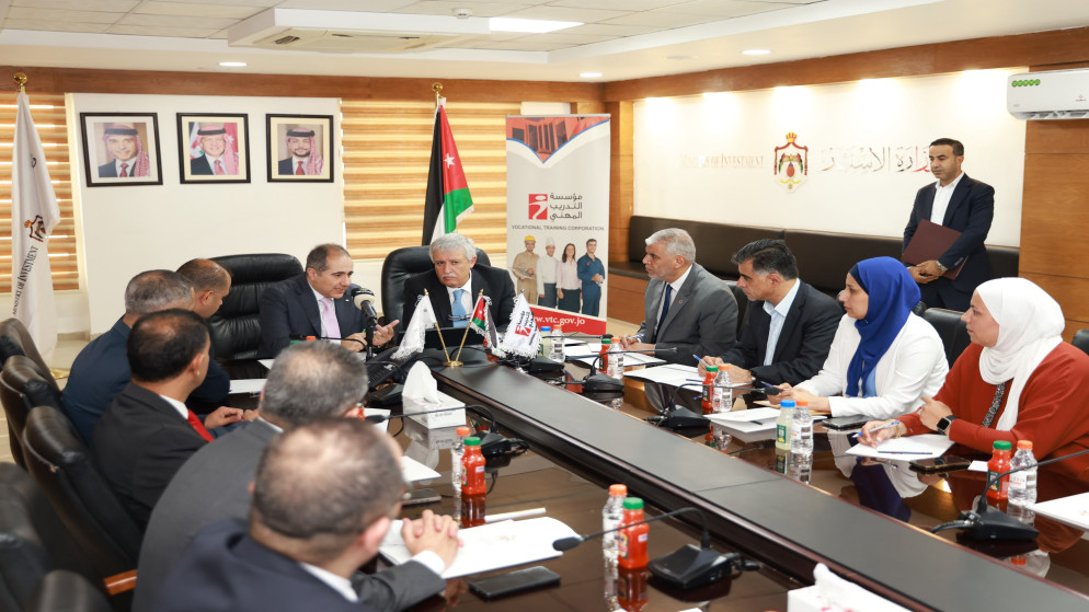 شراكة استراتيجية بين الاستثمار والتدريب المهني لرفد المشاريع بالكفاءات الاردنية