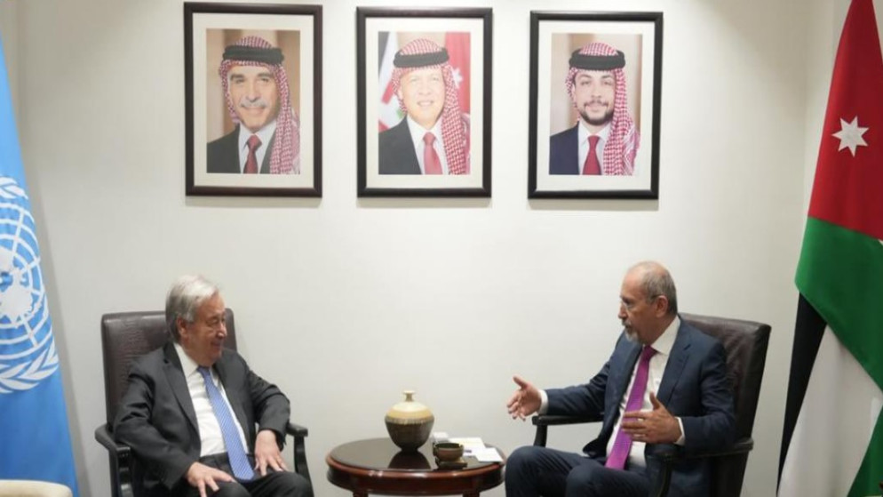 الصفدي يبحث مع غوتيريش مستجدات الاوضاع الاقليمية