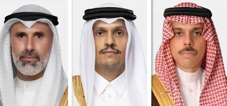 السعودية وقطر والكويت تبحث تعزيز امن المنطقة واستقرارها