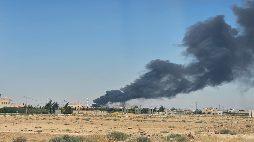 الدفاع المدني يخمد حريقا في منشاة لتعبئة الخضار بالمفرق