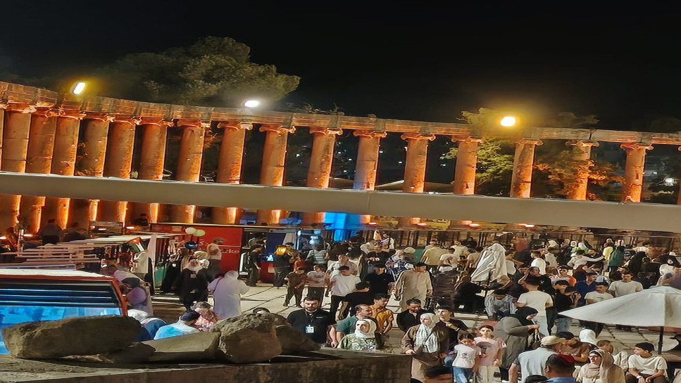 مهرجان جرش يستقطب 9 الاف زائر لمسرح الصوت والضوء