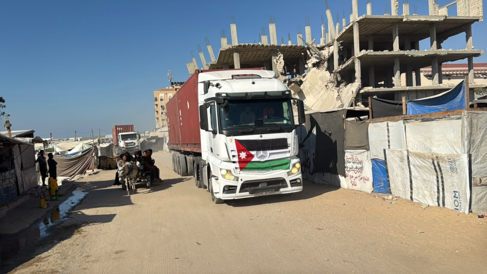 قافلة مساعدات طبية اردنية جديدة تصل الى مستشفى خان يونس الميداني