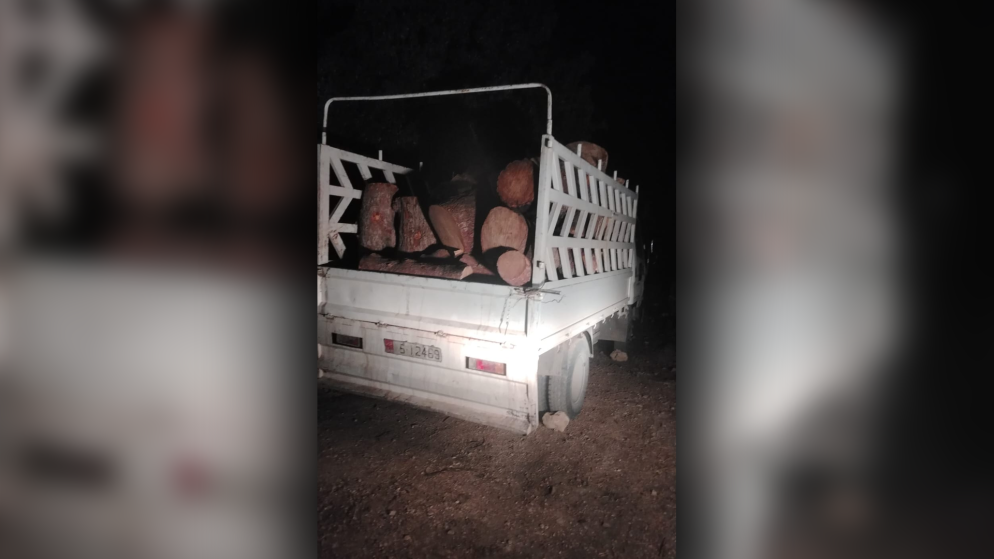 ضبط ١٠ اطنان من الحطب المهرب في جرش