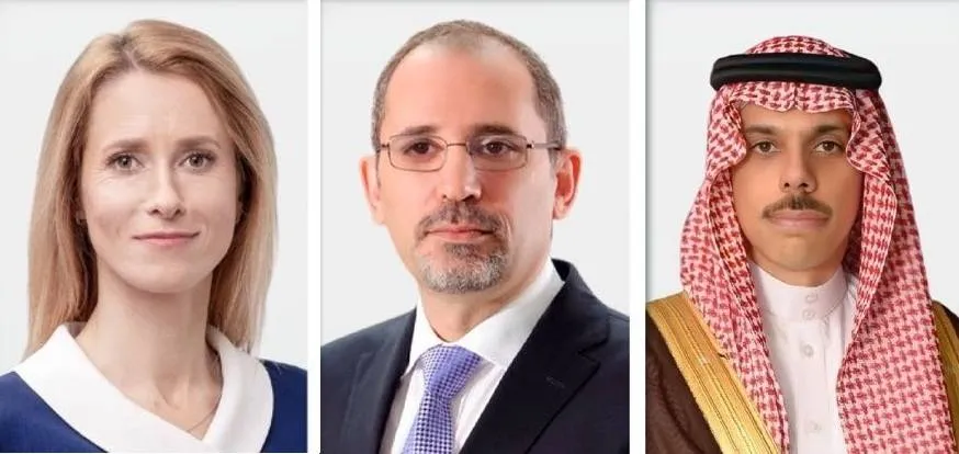 فيصل بن فرحان يبحث مع الصفدي وكالاس مستجدات الاوضاع الاقليمية