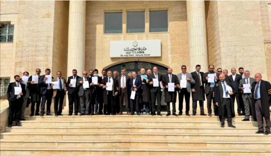 محامو المفرق ينفذون وقفه استنكار وشجب لجريمة حمود النكراء